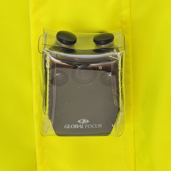 igh visibility clothing with bespoke camera insert.