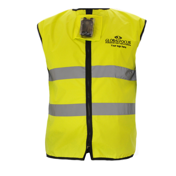 High visibility clothing with bespoke camera insert.